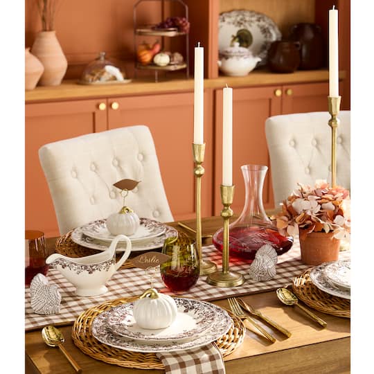 Brushed Gold Taper Candle Holder by Ashland
